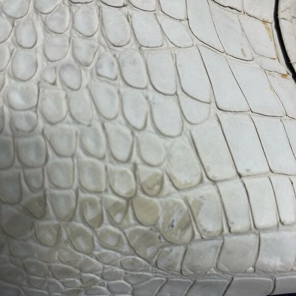 Coach Bleeker beige Croc Embossed Satchel Handbag 30449 - Picture 15 of 16
